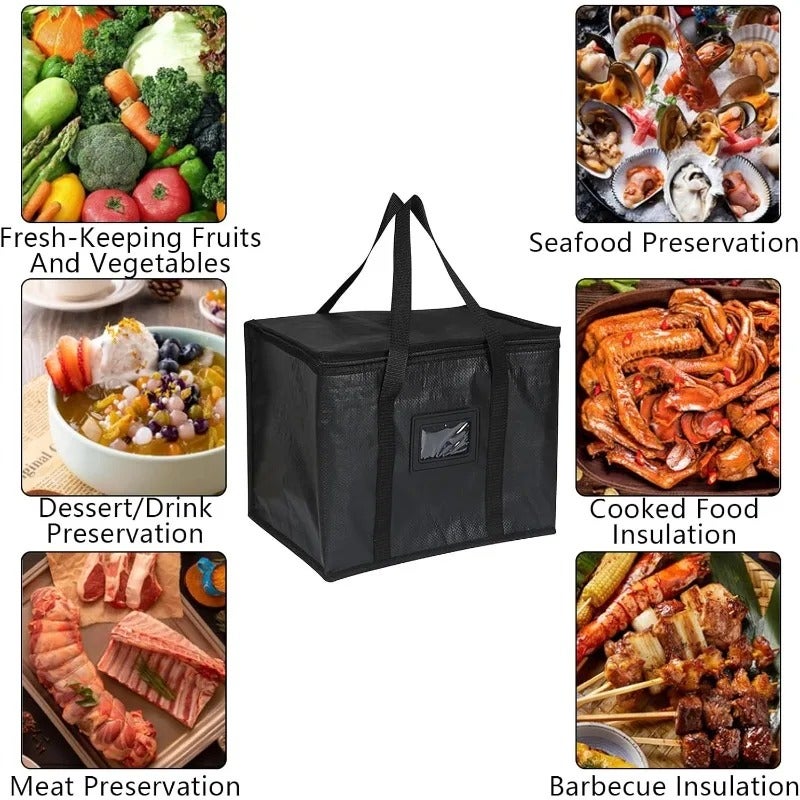 16/28/50/70L Large Capacity Insulated Cooler Tote Bag Thick Aluminum Foil for Beach Picnic Outdoor Travel Portable Holds Food - Image 5