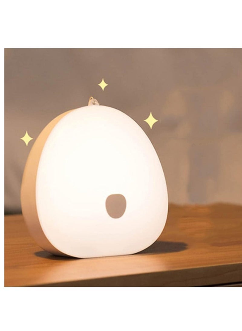 Kids Night light, USB Rechargeable Baby Nursery Lamp with Color Changing Touch Senor, Brightness Adjustable, Dimmable Eye Caring, Hangable, Bedside Table for Room Bedroom - Image 1