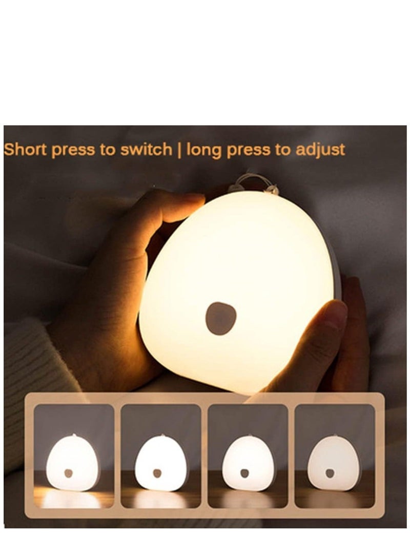 Kids Night light, USB Rechargeable Baby Nursery Lamp with Color Changing Touch Senor, Brightness Adjustable, Dimmable Eye Caring, Hangable, Bedside Table for Room Bedroom - Image 3