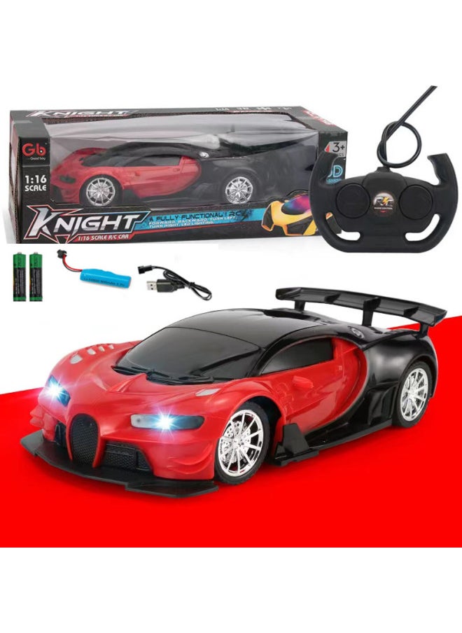 Generic Direct Remote Control Car Children's Toys Charging Toy Car Four-way Drift Electric Car With Lights A Generation Of Hair-Color:Blue Cloth (with Rechargeable Battery And Charging Cable)  - Image 5
