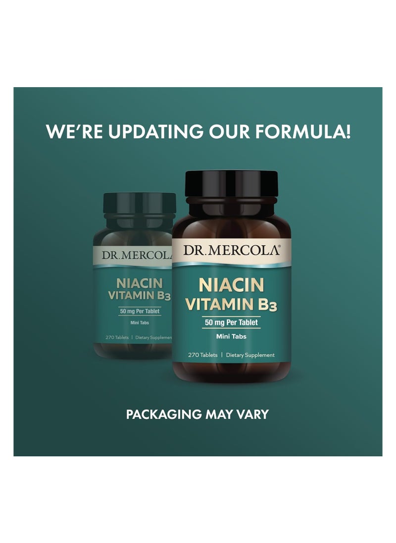Dr. Mercola Niacin Vitamin B3 50Mg Per Tablet Mini Tabs 270 Tablets Dietary Supplement  - Image 3