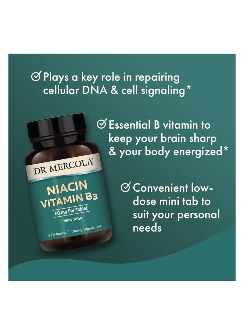 Dr. Mercola Niacin Vitamin B3 50Mg Per Tablet Mini Tabs 270 Tablets Dietary Supplement  - Image 4