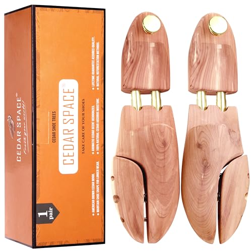 Cedar Space Cedar Shoe Trees for Men, 7.5-14 Sizes Cedar Shoe Trees, 1 Pairs Wooden Shoe Stretcher Tree, CS41 -US Size Men8 - Image 1