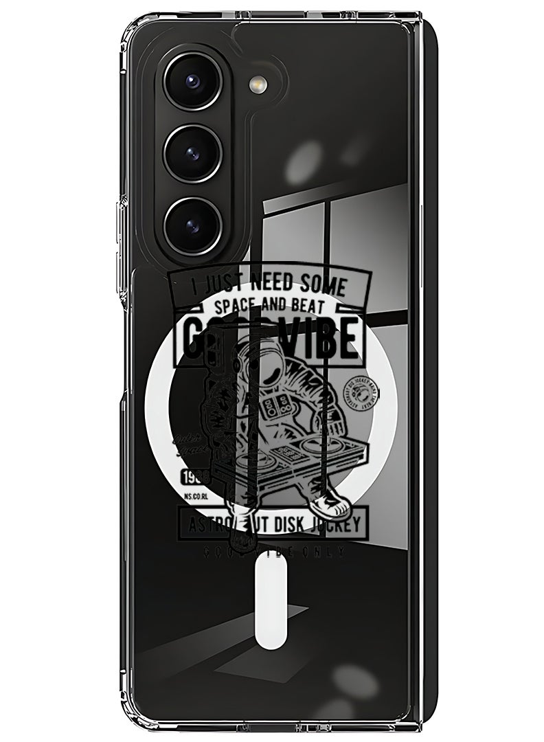 Theodor Magnetic Case for Samsung Galaxy Z Fold 6 Compatible with MagSafe Wireless Charging, Shockproof Phone Bumper Cover Good vibe - Image 1