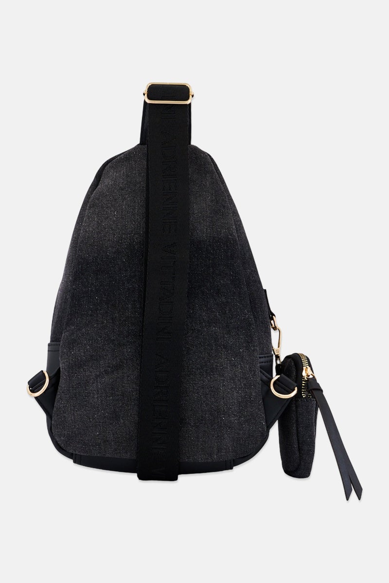 ADRIENNE VITTADINI Women Brand Logo Sling Bag, Grey - Image 4