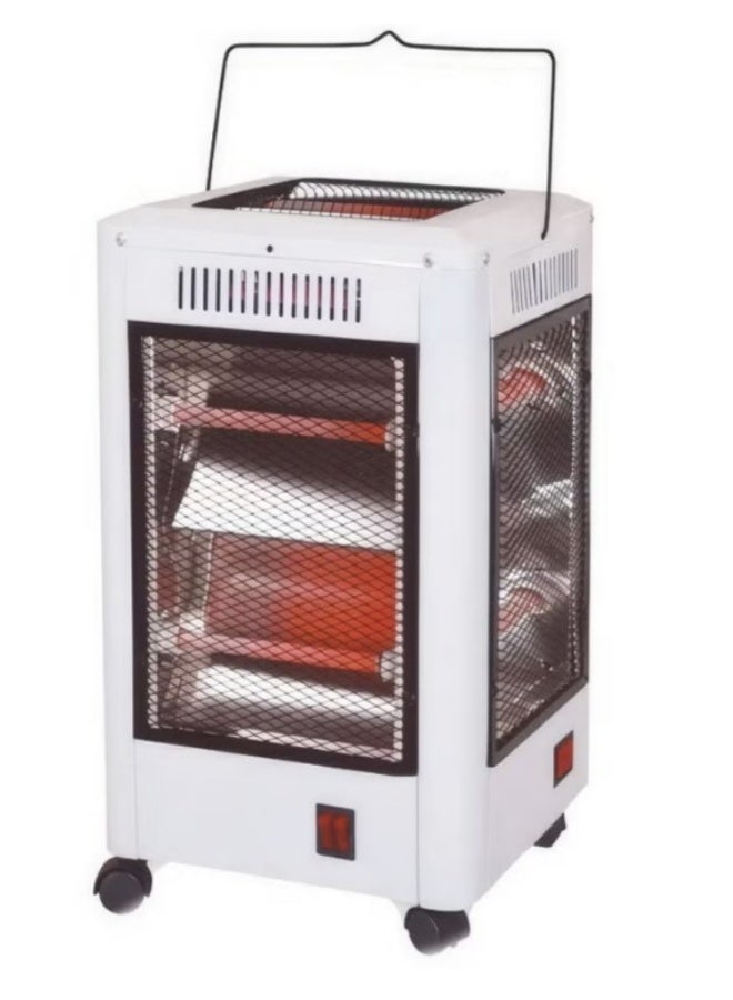 ريفورا مدفأة كهربائية للغرفة مع خاصية الأمان والإيقاف التلقائي بقوة 2000 واط، أبيض/أسود - Image 1