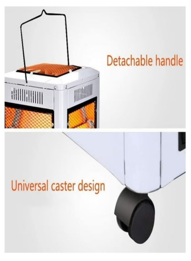 ريفورا مدفأة كهربائية للغرفة مع خاصية الأمان والإيقاف التلقائي بقوة 2000 واط، أبيض/أسود - Image 3