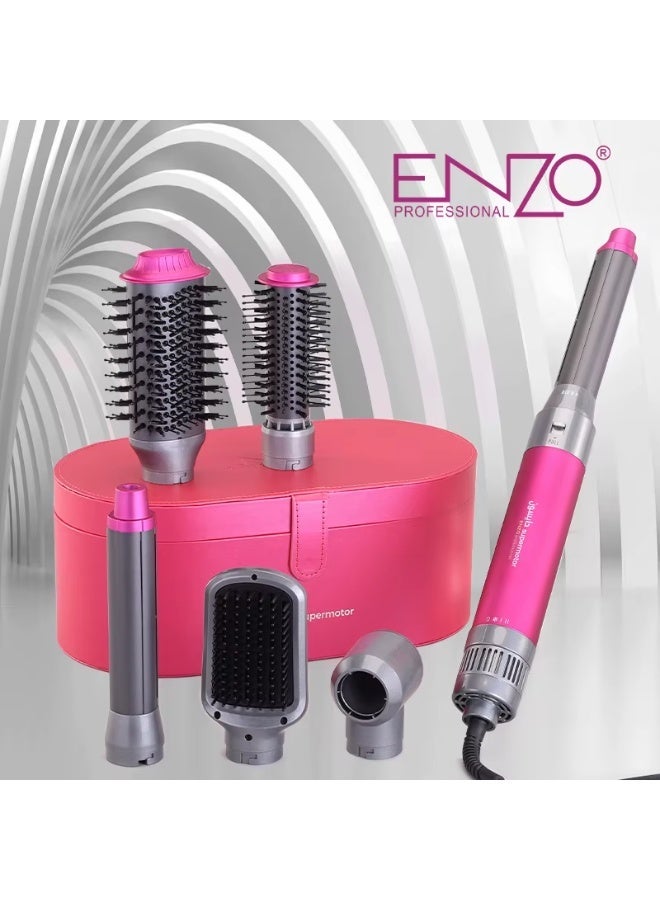 ENZO EN-4133 6-in-1 Electric Hair Styling Tool - Hair Straightener, Curler, Hot Air Brush & One-Step Dryer with Ionic Technology for Salon-Quality Styling at Home - Image 2