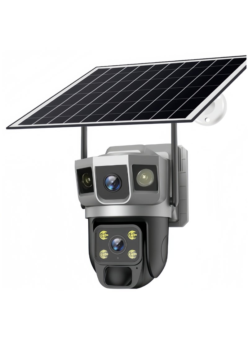 Milatech Solar 4G Secruity Camera True Triple Lens Triple View