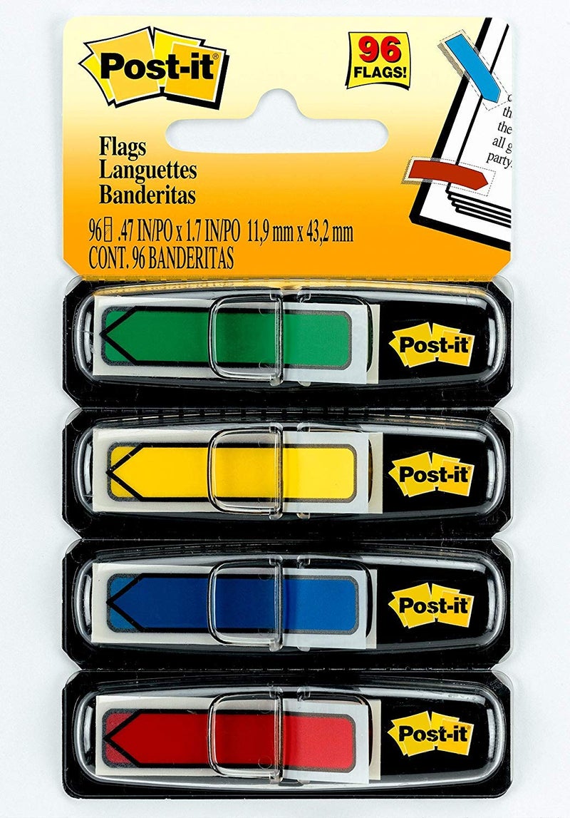 Post-it Arrow Flags, Assorted Primary Colors.47 in. Wide, 24/Dispenser, 4 Dispensers/Pack, (684-ARR3) (5) - Image 5