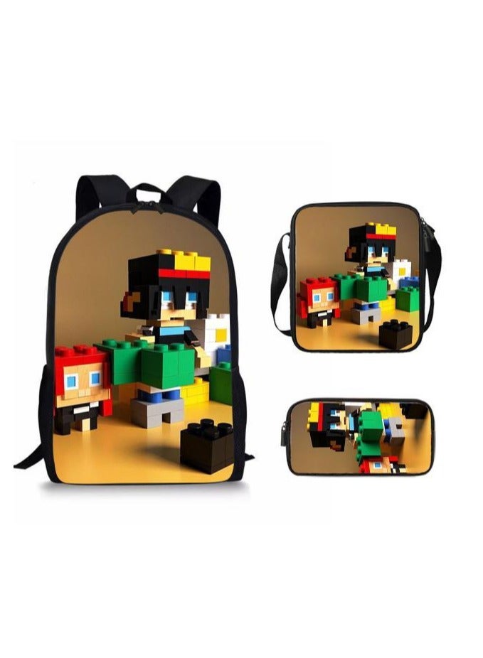 Cartoon style universal three-piece schoolbag - 454  - Image 2