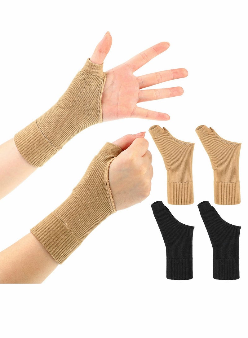 Excefore Arthritis Compression Gloves,reathable Wrist Support Brace Fingerless Glove with Gel Thumb Injury Pads,Comfortable Carpal Tunnel Sleeve for Hand Wrist Joint... - Image 1