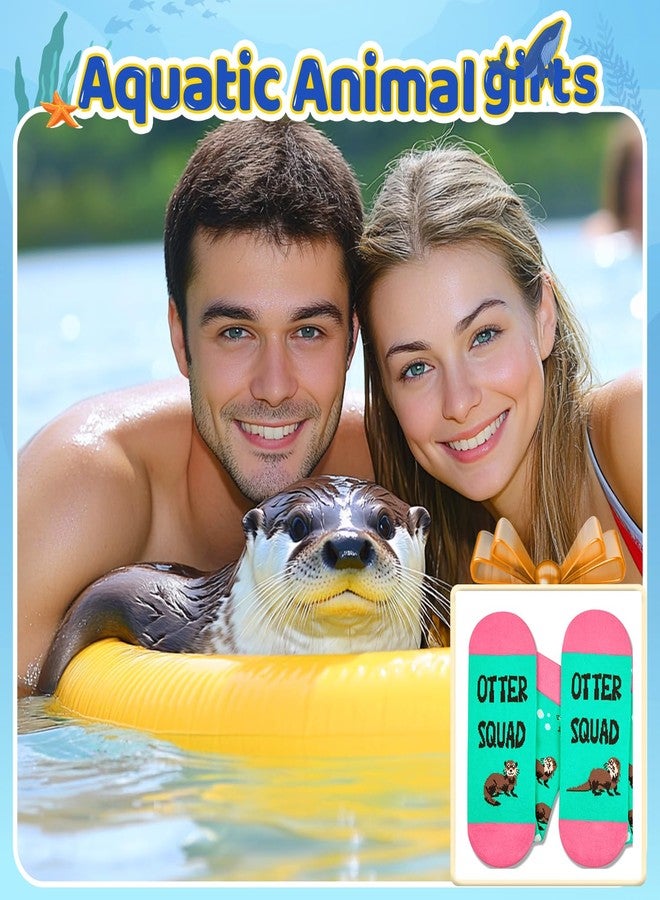 Happy Pop HAPPYPOP Otter Gifts for Women Men - Sea Otter Socks for Teens, Ocean Gifts Ocean Socks - Image 5