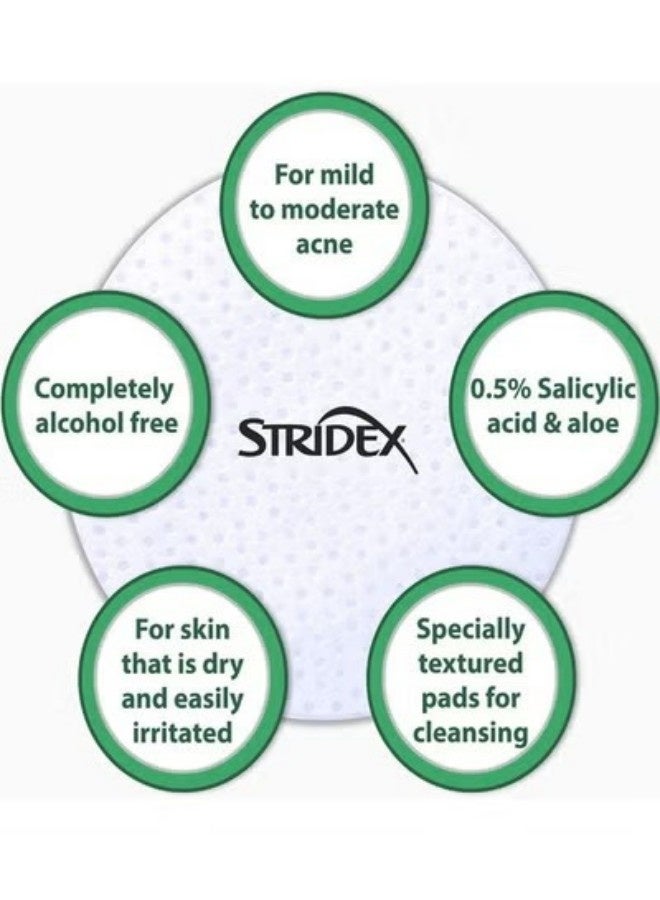 Stridex 55 Pads Daily Care Medicated Acne Pads (Mild Strength) Acne Treatment for Face, Reduces the Number of Acne Pimples and Blackheads and Allows Skin to Heal - Image 4
