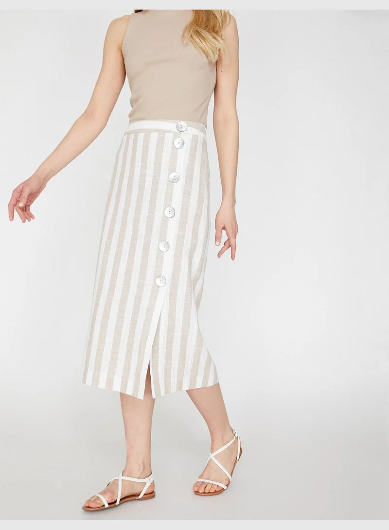 KOTON Button Detailed Skirt