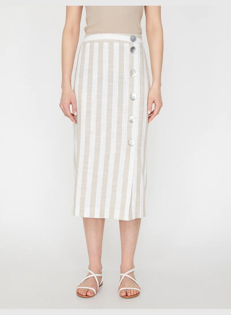 KOTON Button Detailed Skirt