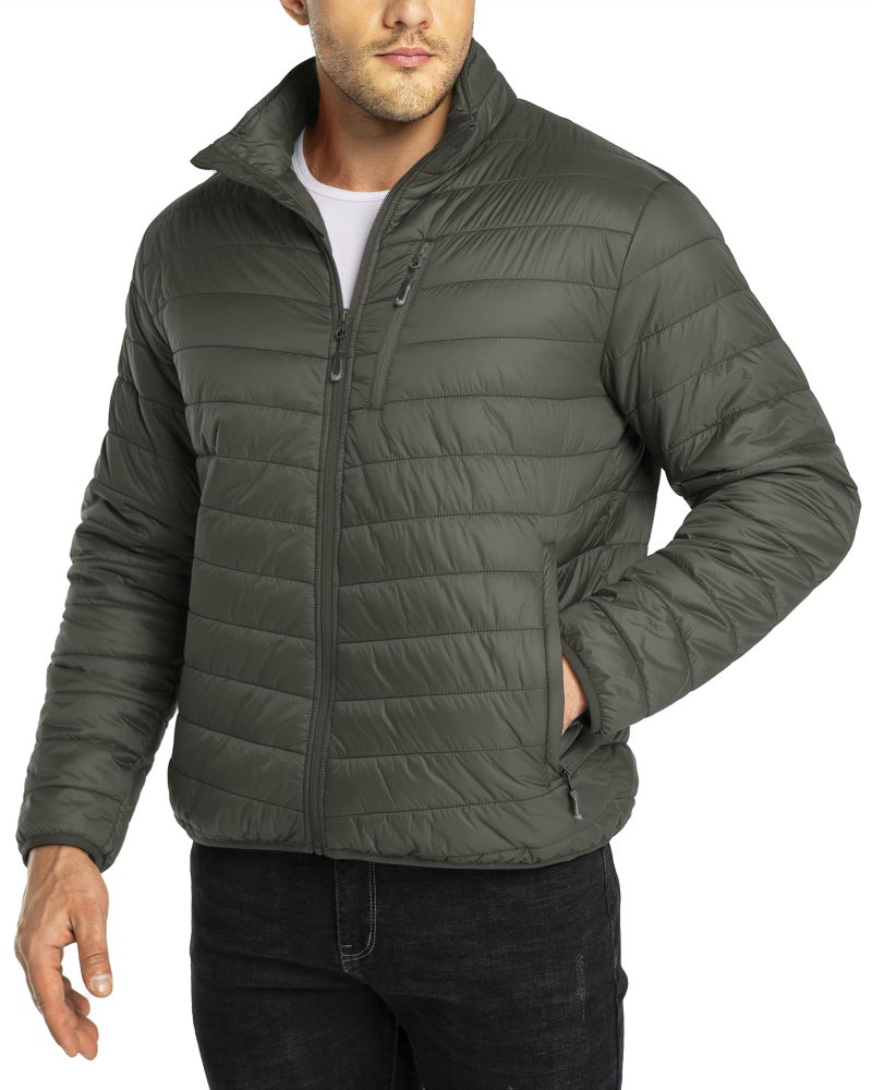 33,000ft Men's Lightweight Packable Insulated Puffer Winter Jacket, Water-Resistant Warm Quilted Puffy Coat - Image 1
