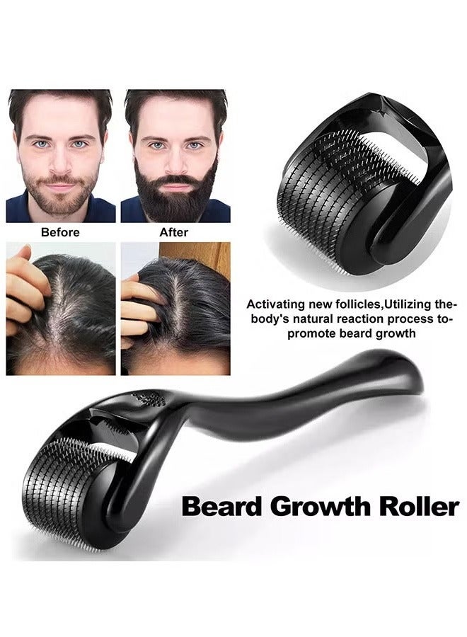 ACECOAT Beard Roller 0.5 mm - 540 Titanium Real Needles for Ultra Beard Growth - More Beard Growth with Beard Roller Beard Roller Face Roller Derma Roller - Microneedle Tool(English Packaging) - Image 2