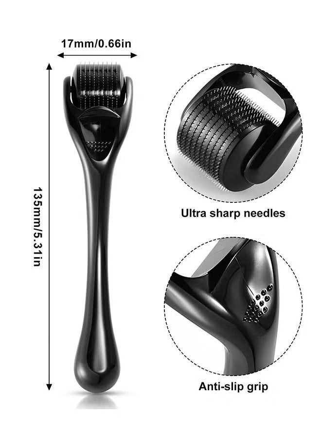 ACECOAT Beard Roller 0.5 mm - 540 Titanium Real Needles for Ultra Beard Growth - More Beard Growth with Beard Roller Beard Roller Face Roller Derma Roller - Microneedle Tool(English Packaging) - Image 3