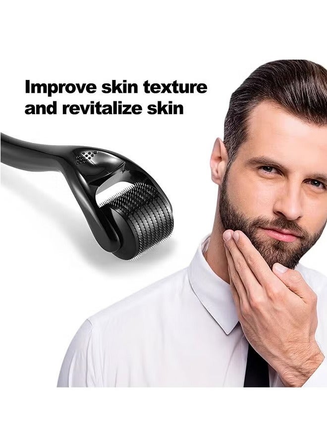 ACECOAT Beard Roller 0.5 mm - 540 Titanium Real Needles for Ultra Beard Growth - More Beard Growth with Beard Roller Beard Roller Face Roller Derma Roller - Microneedle Tool(English Packaging) - Image 5
