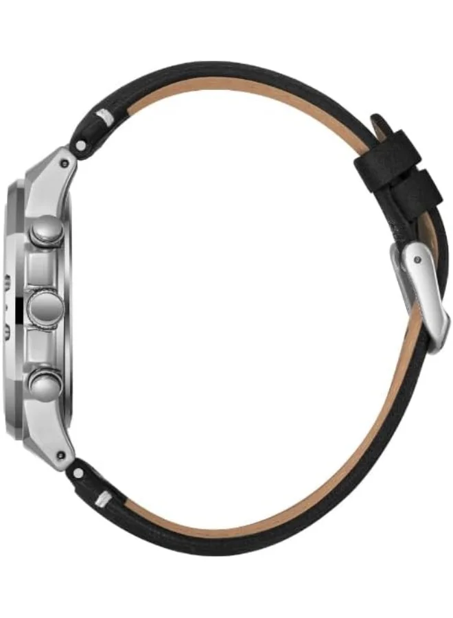 Lee Cooper LEE COOPER Men's VX9JE1 Movement Watch, Multi Function Display and Leather Strap - LC07992.351, Black