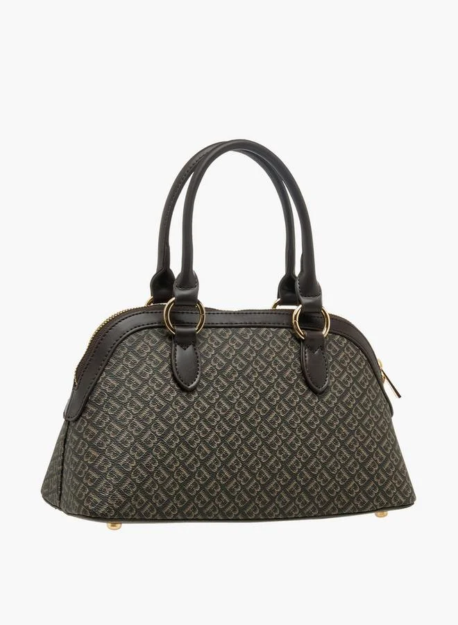 Flora Bella By Shoexpress BROWN Monogram Print Tote Bag with Double Handle for Women | Best Price UAE