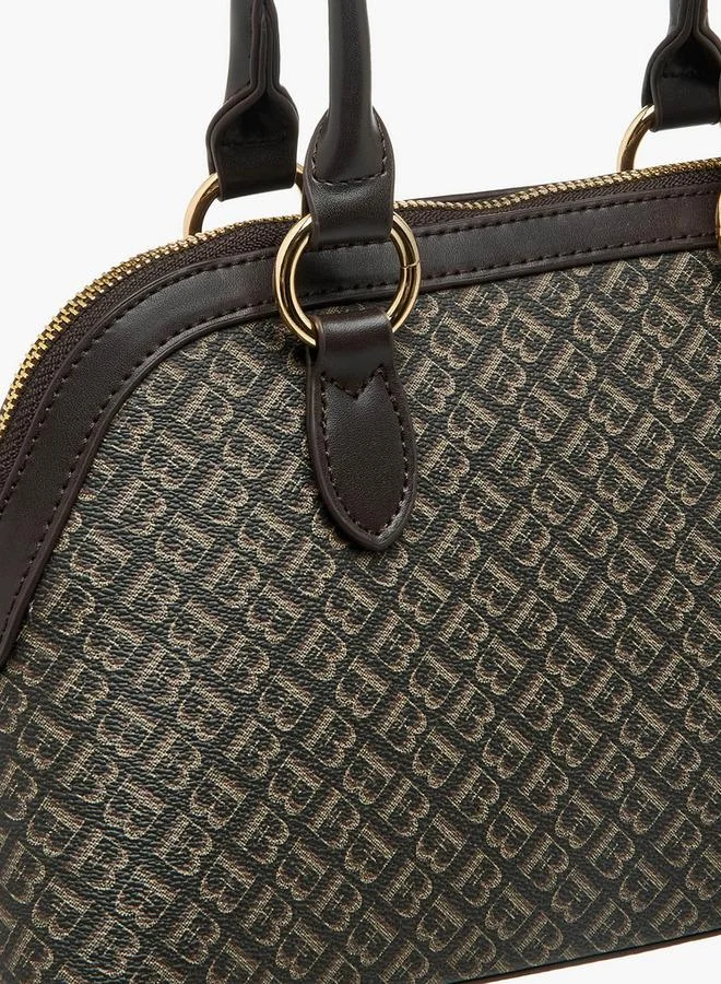 Flora Bella By Shoexpress BROWN Monogram Print Tote Bag with Double Handle for Women | Best Price UAE