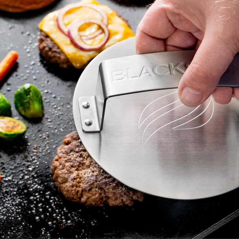 BLACKSTONE Smash & Sear Press – Smash Burger Tool for Griddle, Grill, Hamburger, Meat, Panini, Bacon, Sandwich, Steak – Metal Stainless Steel Food Press & Patty Maker – Meat & Veggie Burger Smasher - Image 2