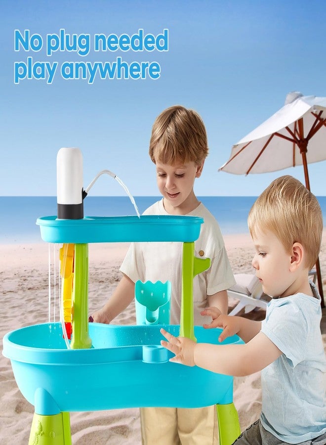 JAiiMen Water Play Table Pump for Kids and Toddlers, Portable Mini Water Pump Summer Outdoor Water Toys, Water Table Accessories - Image 5
