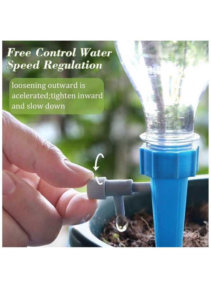 12PCS Automatic Irrigation Drippers with Slow Release Vacation Plant Self Watering Spikes Device Drip Irrigation System with Adjustable Control Valve Switch Design for Garden Plants Indoor Outdoor - Image 3