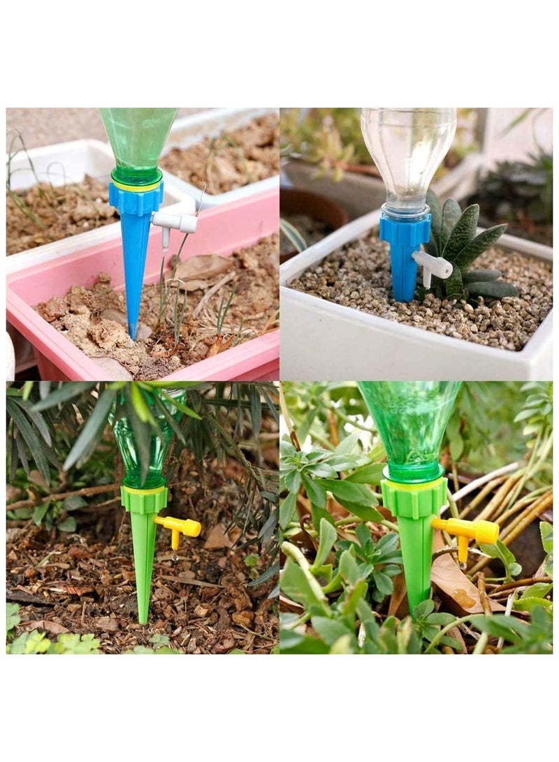 12PCS Automatic Irrigation Drippers with Slow Release Vacation Plant Self Watering Spikes Device Drip Irrigation System with Adjustable Control Valve Switch Design for Garden Plants Indoor Outdoor - Image 5