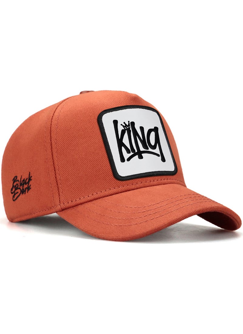 Black Börk BlackBörk V1 Kids Baseball King - Brick Children's Hat (Cap) with 102 Code Logo  - Image 1