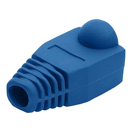 Cmple RJ-45 Strain Relief Boots for CAT5/5E/6 Ethernet LAN Cable Connector Cover Color Blue (Pack of 50) - Image 2