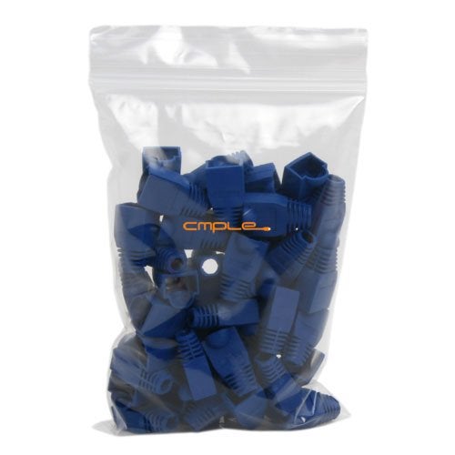 Cmple RJ-45 Strain Relief Boots for CAT5/5E/6 Ethernet LAN Cable Connector Cover Color Blue (Pack of 50) - Image 4