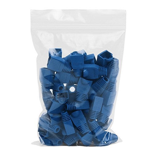 Cmple RJ-45 Strain Relief Boots for CAT5/5E/6 Ethernet LAN Cable Connector Cover Color Blue (Pack of 50) - Image 3