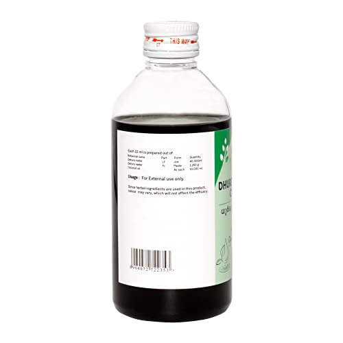 Sitaram Ayurveda Dhurdhoorapathradi Coconut Hair Oil | Ayurvedic Care with Dhurdhurapatra | Helps Reduce Flakes & Itch | Nourishes Roots & Soothes Dryness | 200 ml - Image 4