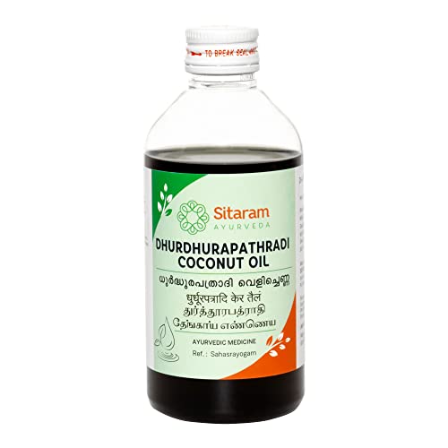 Sitaram Ayurveda Dhurdhoorapathradi Coconut Hair Oil | Ayurvedic Care with Dhurdhurapatra | Helps Reduce Flakes & Itch | Nourishes Roots & Soothes Dryness | 200 ml - Image 2