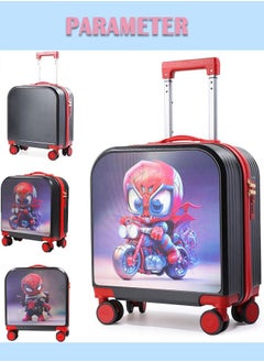 GoldenLike Kids' Luggage,20" Children Travel Suitcase with 3D Transform Pattern Sticker,Kids Carry On Luggage Cute Toddler Suitcase Travel Luggage,Hardside Rolling Suitcase Child Trolley Case for Toddlers Boys Girls  - Image 3