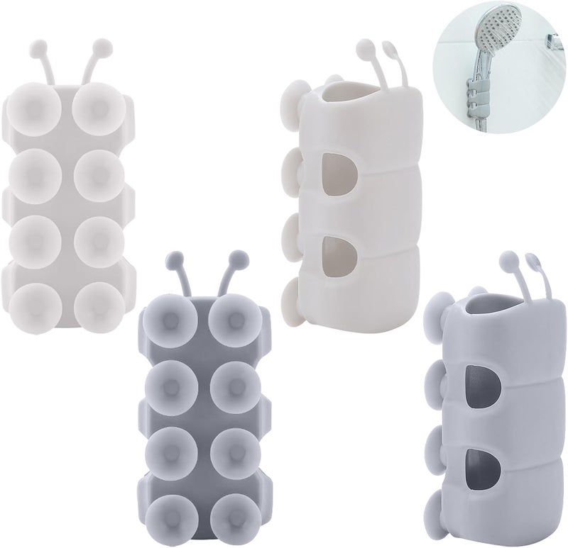 ZROCIGA 4 Pcs Silicone Shower Head Holder, Universal Relocatable Shower Head Suction Cup Holder, Wall Mount Adjustable Shower Holder for Bathroom Non Drilling - Image 1