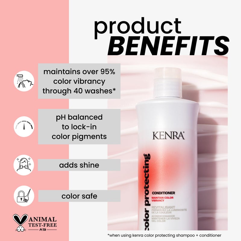 Kenra Professional Color Protecting Conditioner | Color Safe | Maintain Over 95% Color Vibrancy Through 40 Washes | Enhances Shine | pH-balancing System | Color Maintenance | All Hair Types - Image 2