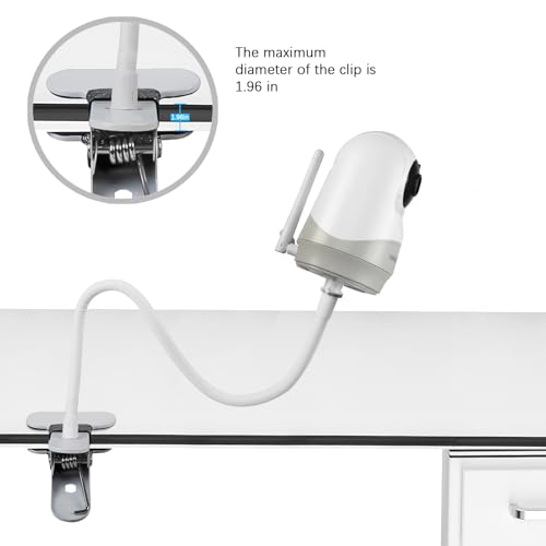 HOLACA Baby Monitor Mount Flexible Twist Stand for Hellobaby HB6550/HB6558/HB65/HB66/HB40/HB248 and Blemil Baby BL9052-2,JUAN2215 and VTimes302 Babymonitor Camera Other with 1/4Threaded Hole,ClipMount - Image 2