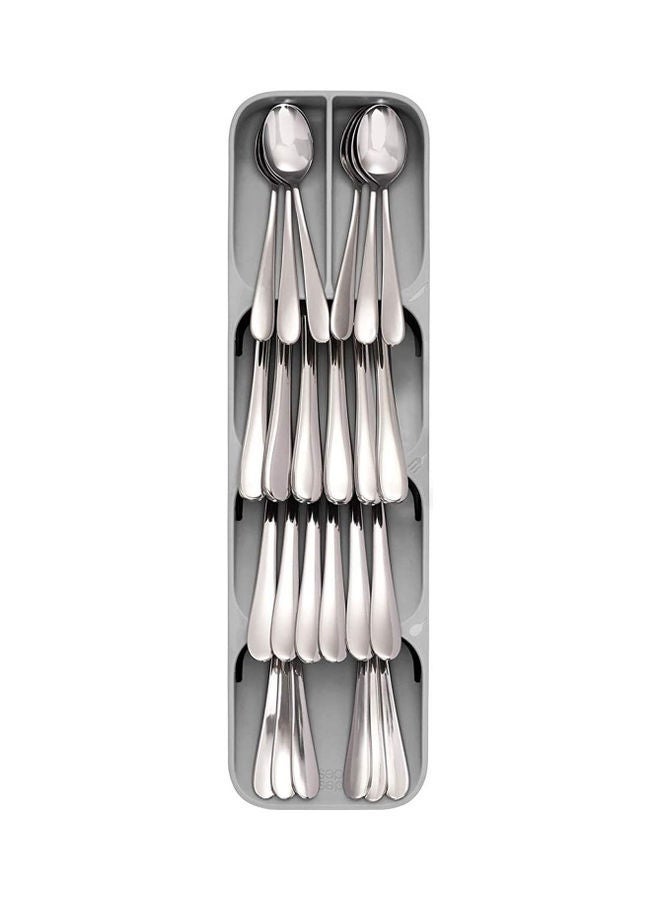 Cutlery Store Drawer Organizer With Icons Grey 39.6x11.0x5.5cm - Image 3
