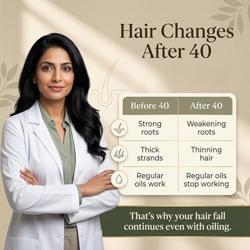 Vansaar 45+ Hair Oil, 100ml | Clinically Proven Hair Oil for 40+ Women | Visible Hair Fall Reduction & Hair Growth in 4 Weeks | 4X Power of Bhringhraj | 19 Powerful Herbs Slow Cooked in Tel Pak Vidhi - Image 3