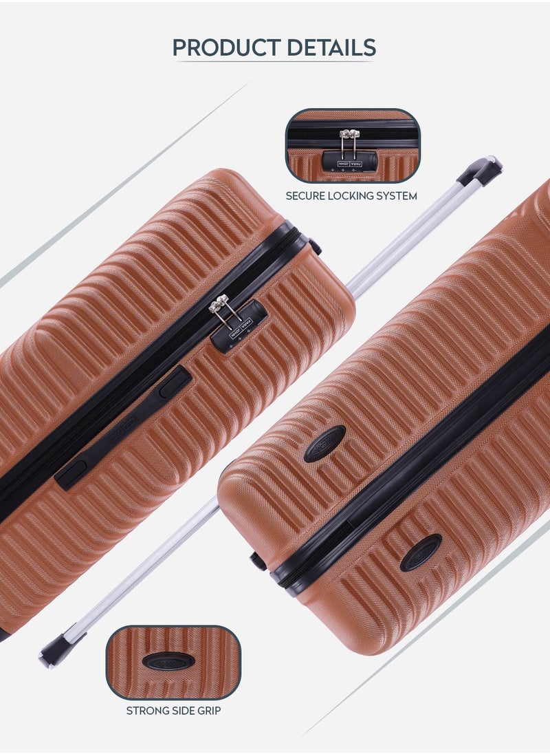 PARAJOHN Aurora Cabin-Size Small (20-Inch) ABS Hard Case Luggage Trolley Bag with 4 Spinner Wheels and Lock – Orange  - Image 2