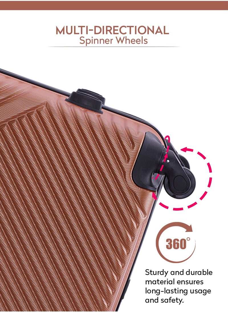 PARAJOHN Aurora Cabin-Size Small (20-Inch) ABS Hard Case Luggage Trolley Bag with 4 Spinner Wheels and Lock – Orange  - Image 3