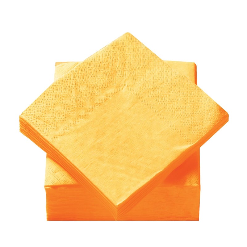BEFORYOU 100 Pack Cocktail Napkin 2-Ply Dessert Napkins Folded 5 x 5 Inches Disposable Napkins for Dinner Wedding Birthday Party Bridal Anniversary Reception Event (100, Yellow) - Image 3