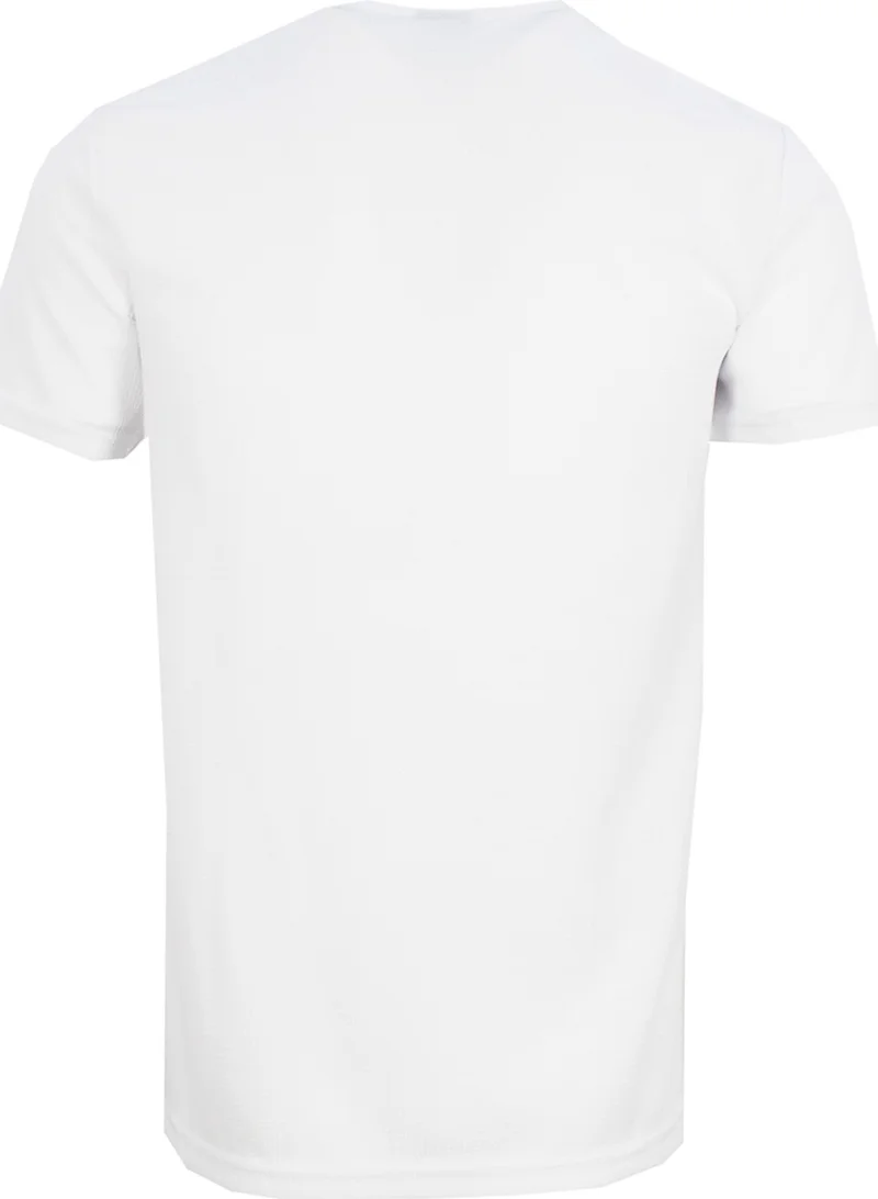 Varetta Men's White Slim Fit Cut Short Sleeve Lycra Men's T_shirt