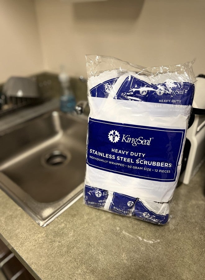 KingSeal 12 قطعة | فُرَش كينغ سيل من الفولاذ المقاوم للصدأ، وسادات فرك، ثقيلة، وزن 50 جرام، مغلفة بشكل فردي - عبوة واحدة من 12 - Image 5