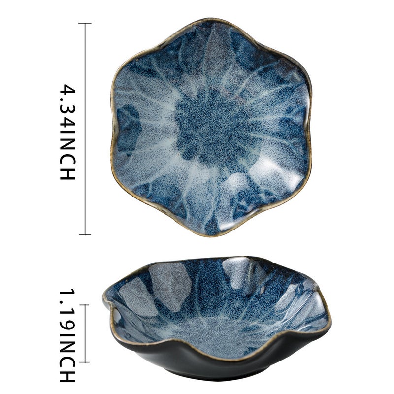 Nordic Ceramic Lotus Jewelry TrayJewelry Plate-Leaf Blue Jewelry Plate-Leaf Blue 