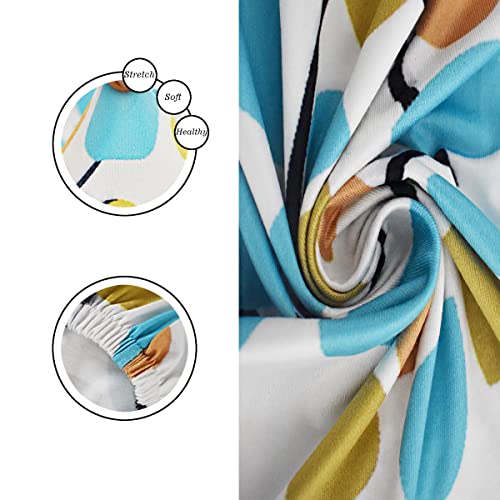FABANE Dining Chair Seat Cover Set of 6 Seater pcs are Easily Washable Stretchable and Comfortable for Dining Room Home Decor Slip Cover Universal Size (6 Seat Covers, Aqua) - Image 3